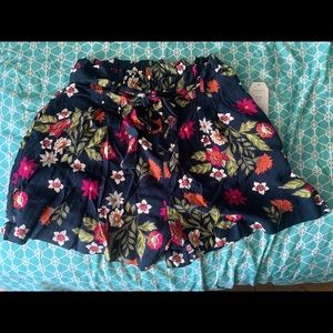 Floral chiffon shorts